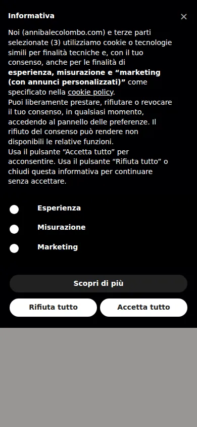 Il sito di oggi dopo 10 secondi.